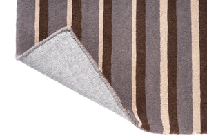 Tapis Brink & Campman Decor Pilar Taupe, détail de l'angle replié et du dos