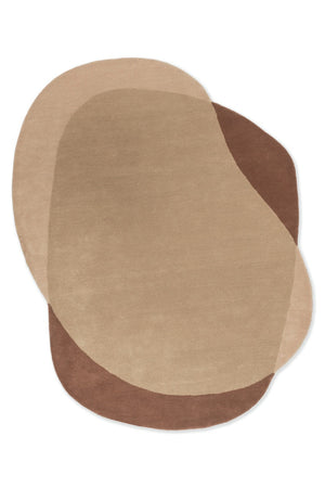 Brink & Campman Element Moore Caramel wool rug in full view on neutral background