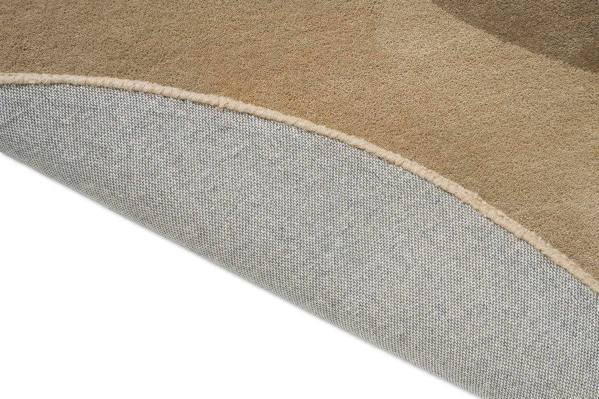 Tapis Brink & Campman Element Lane Neutral, détail du bord replié et du dos