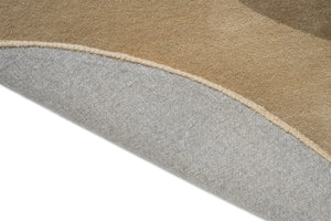 Tapis Brink & Campman Element Lane Neutral, détail du bord replié et du dos