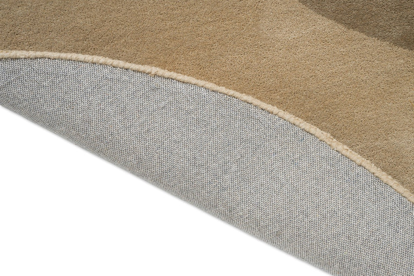 Tapis Brink & Campman Element Lane Neutral, détail du bord replié et du dos