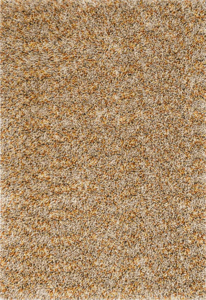 Tapis Brink & Campman Loom Calendula jaune souci, ocre et crème, vue de dessus