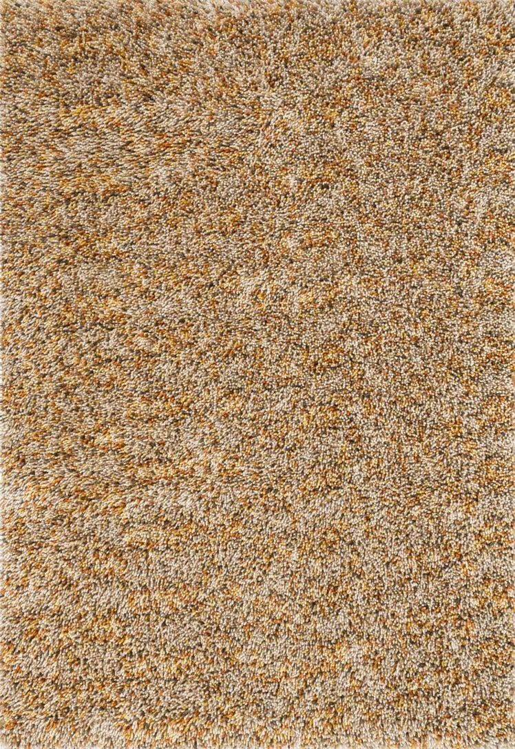 Tapis Brink & Campman Loom Calendula jaune souci, ocre et crème, vue de dessus