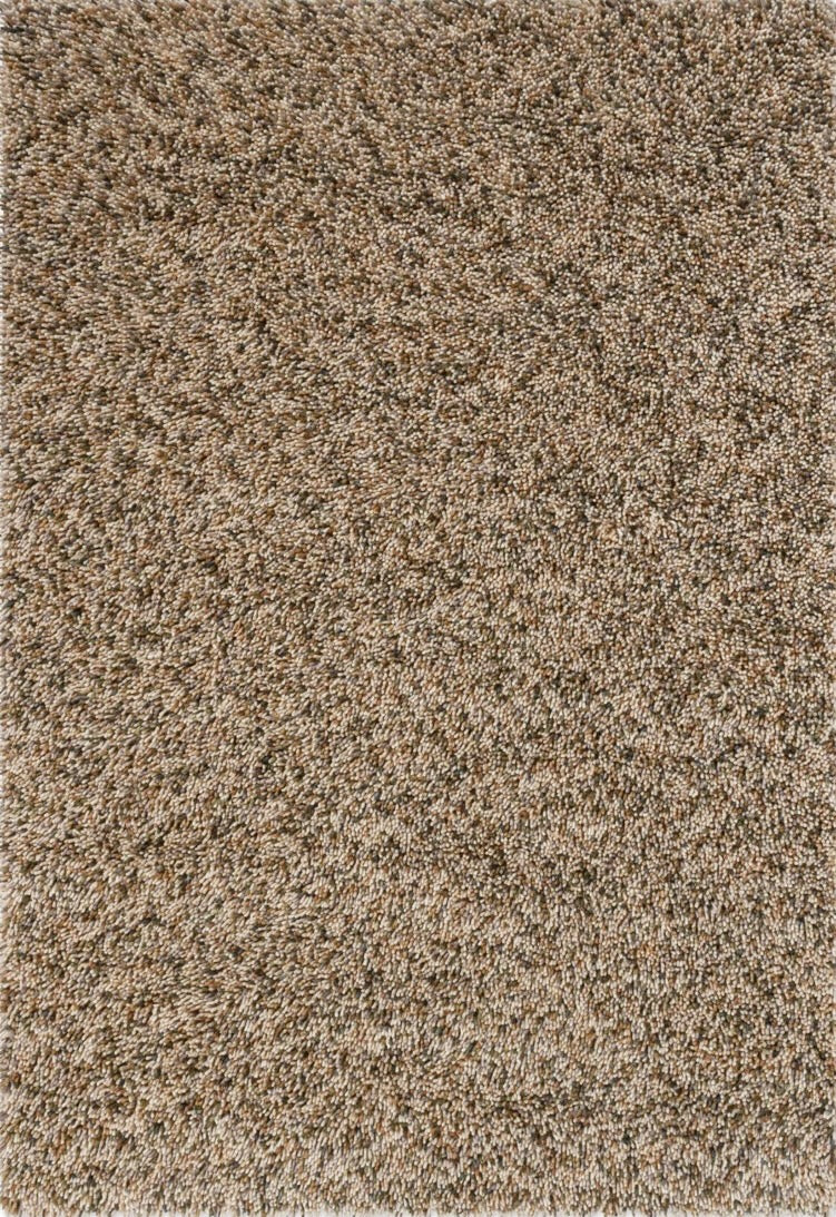 Tapis Brink & Campman Loom Natural Moss beige et crème moucheté de vert mousse et de brun, vue de dessus
