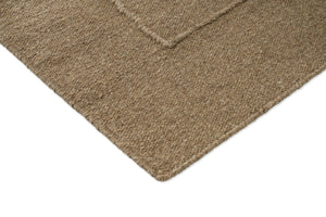 Tapis Brink & Campman Senso Blocks Fur Brown, détail de l'angle et du tissage