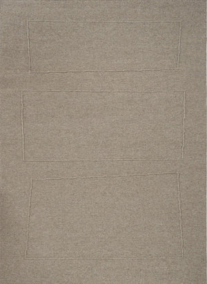 Tapis Brink & Campman Senso Blocks Soft Taupe taupe gris aux trois blocs en relief, vue de dessus