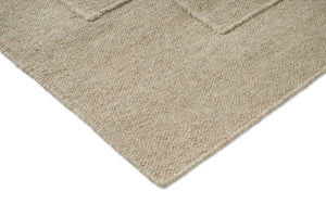 Tapis Brink & Campman Senso Level Natural, détail de l'angle et du tissage