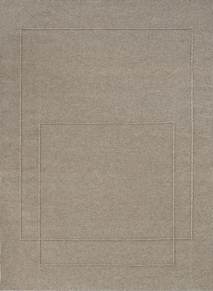 Tapis Brink & Campman Senso Level Soft Taupe taupe gris aux deux rectangles en relief, vue de dessus