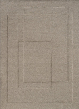 Tapis Brink & Campman Senso Planes Soft Taupe taupe gris aux rectangles superposés en relief, vue de dessus
