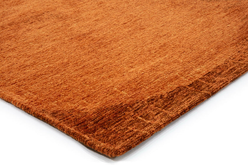 Tapis Acsento Bubbles Cognac, détail de l'angle et du poil