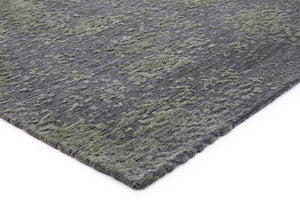 Tapis Acsento Laguna Green, détail de l'angle et du poil