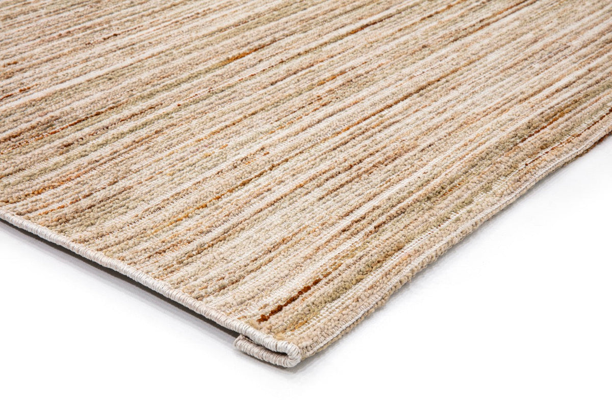 Tapis Acsento Origin Beige, détail de l'angle et du poil