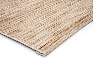 Tapis Acsento Origin Beige, détail de l'angle et du poil