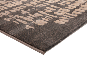 Tapis Acsento Papyrus Brown, détail de l'angle et du poil