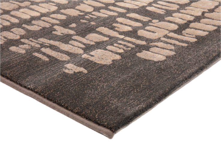 Tapis Acsento Papyrus Brown, détail de l'angle et du poil