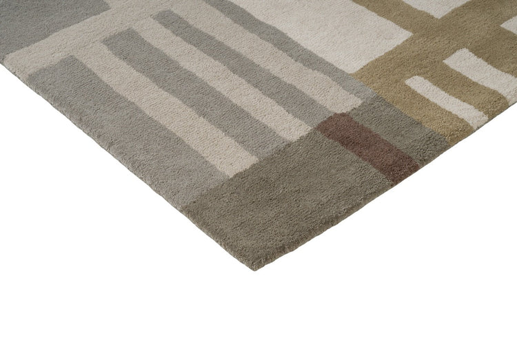 Tapis Harlequin Monolith Sandstone, détail de l'angle et du poil