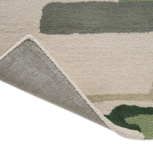 Tapis Harlequin Zeal Forest, détail de l'angle replié et du dos