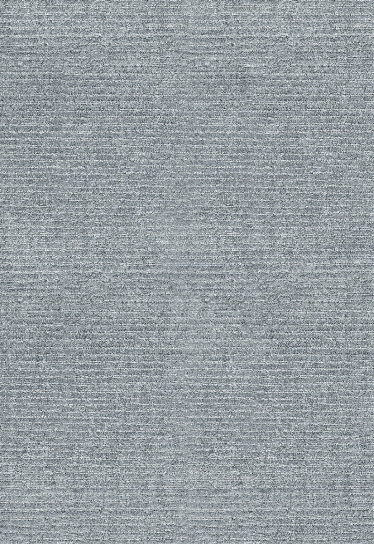Tapis bleu gris Layered Drift Wool Dusty Blue, détail de la laine côtelée