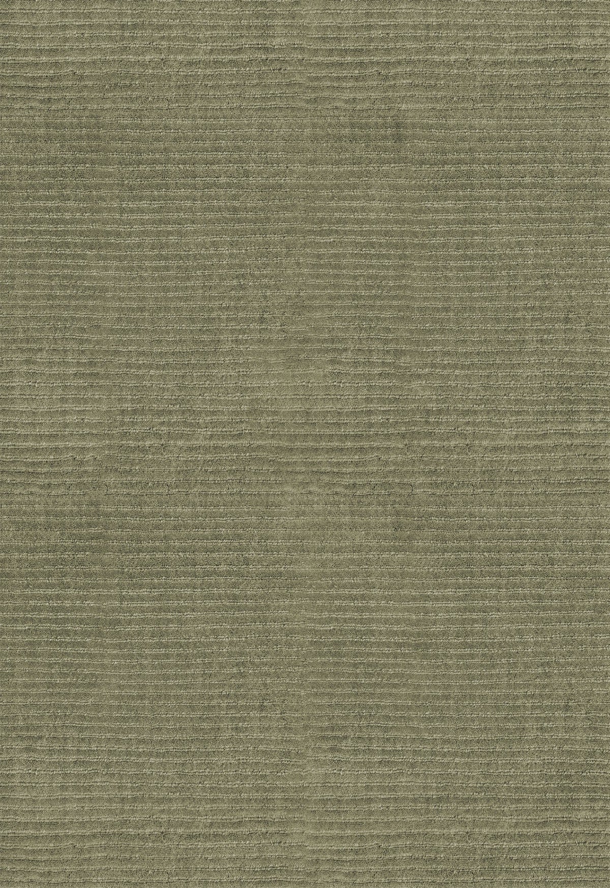 Tapis laine vert olive Layered Drift Wool Olive, détail de la laine côtelée