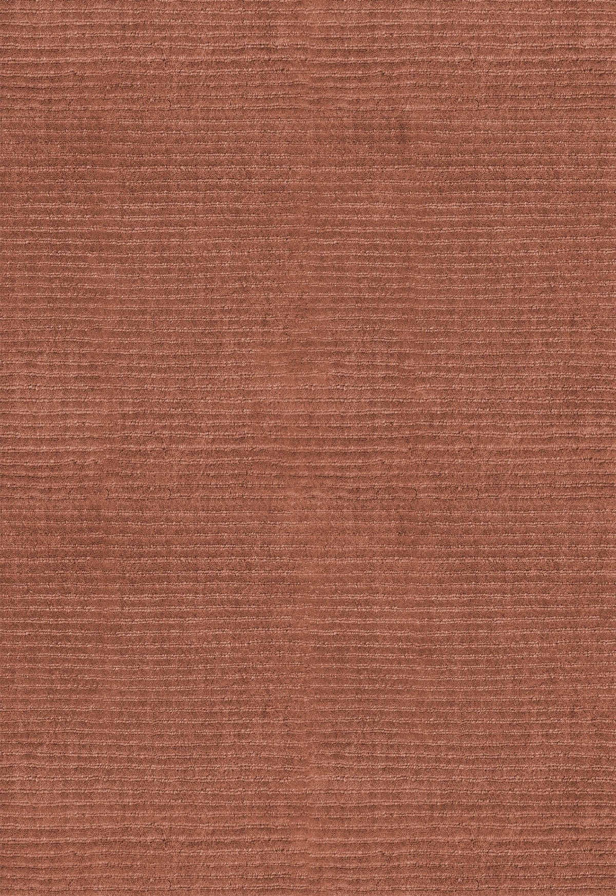 Tapis laine rouille Layered Drift Wool Rust, détail de la laine côtelée