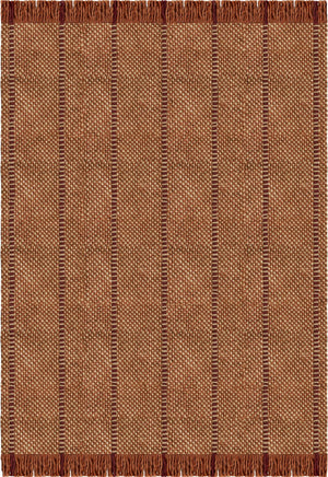 Tapis rouille Layered Cord Burgundy Rust, vue de dessus