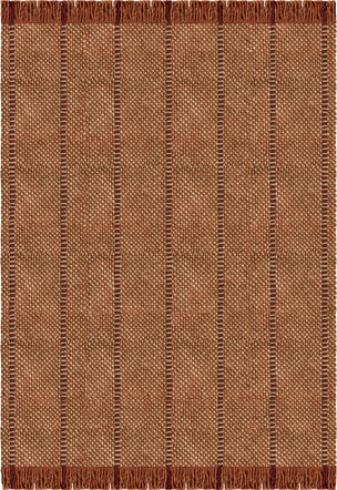 Tapis rouille Layered Cord Burgundy Rust, vue de dessus