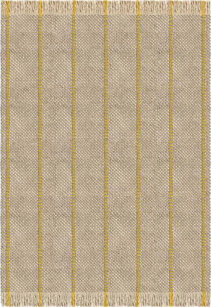 Tapis jaune et avoine Layered Cord Yellow Oatmeal, vue de dessus