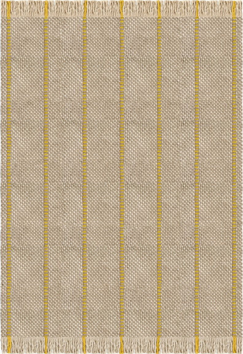 Tapis jaune et avoine Layered Cord Yellow Oatmeal, vue de dessus