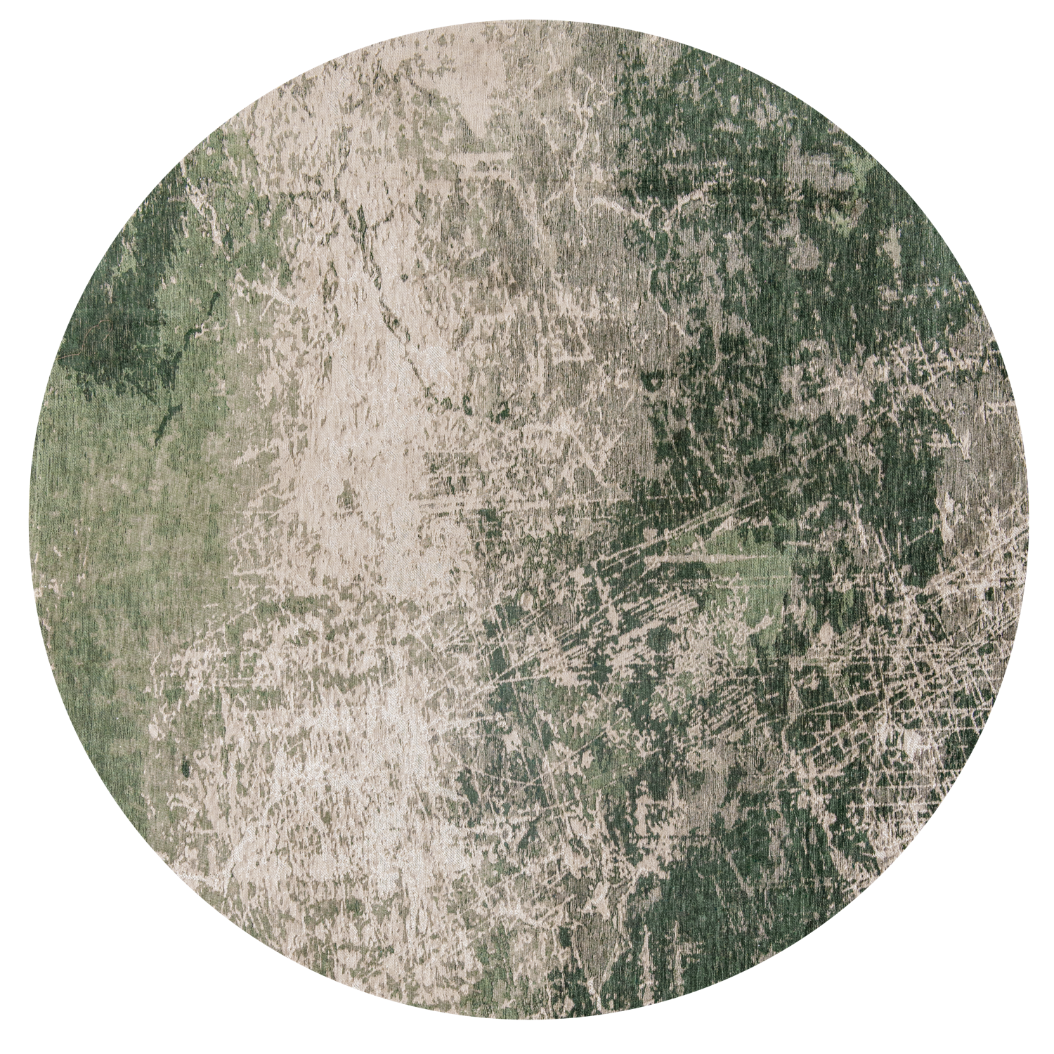 Louis de Poortere Mad Men Cracks Round Dark Pine 8723