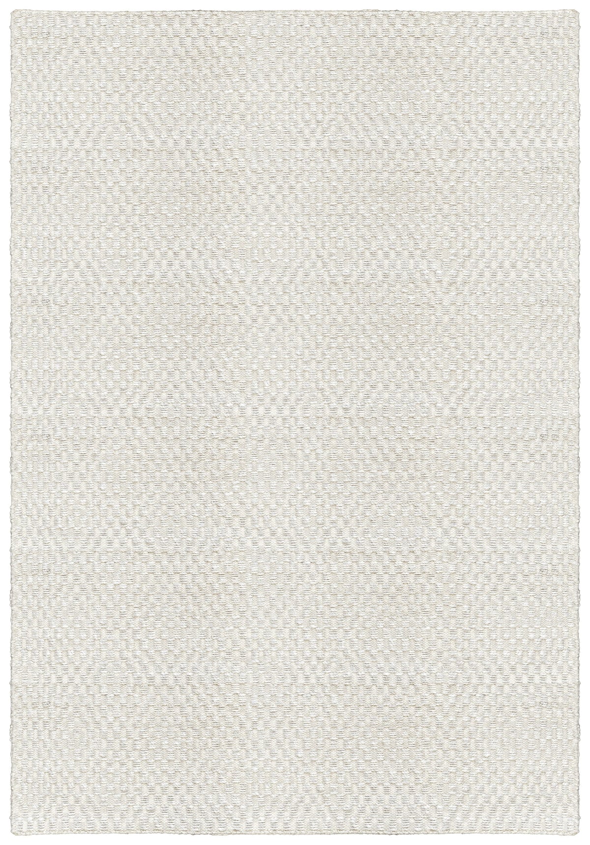 Tapis jute et laine écru Layered Barley Bone White, vue de dessus