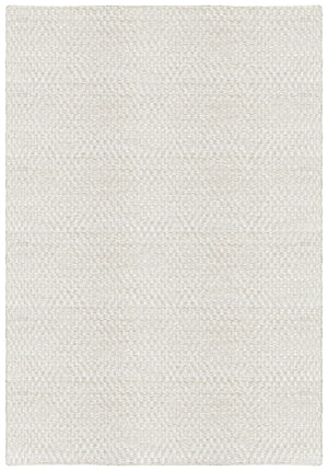 Tapis jute et laine écru Layered Barley Bone White, vue de dessus