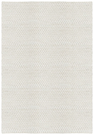 Tapis jute et laine écru Layered Barley Bone White, vue de dessus