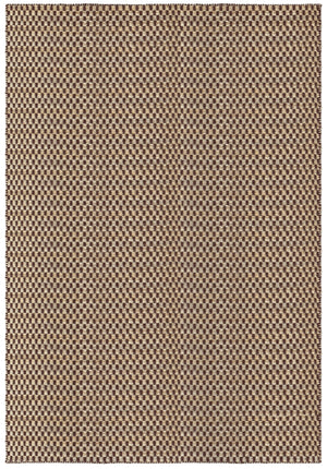 Tapis jute et laine marron Layered Barley Chestnut, vue de dessus