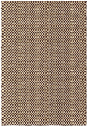 Tapis jute et laine marron Layered Barley Chestnut, vue de dessus