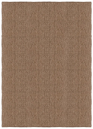 Tapis sisal marron Layered Basket Weave Brown, vue de dessus
