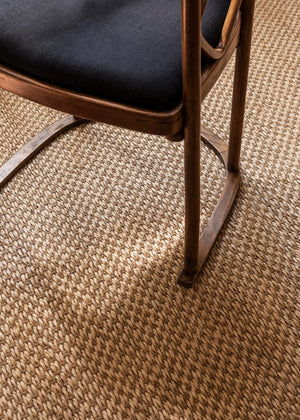 Tapis sisal naturel Layered Basket Weave Natural, détail du tissage vannerie