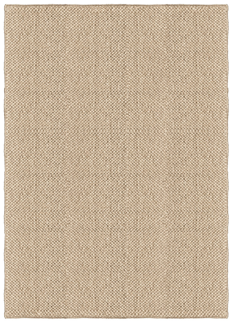 Tapis sisal naturel Layered Basket Weave Natural, vue de dessus