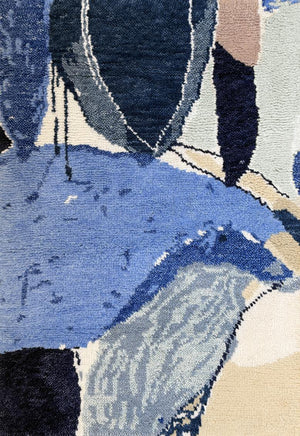 Tapis bleu Layered Heather Chontos Blue Lake, vue de dessus