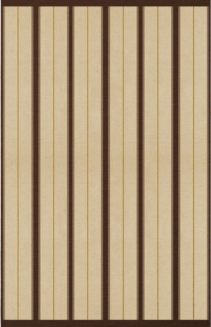 Tapis rayé jaune Layered Racer Stripe Margarine, vue de dessus
