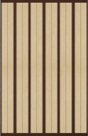 Tapis rayé jaune Layered Racer Stripe Margarine, vue de dessus