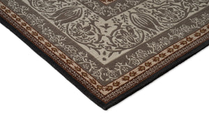 Tapis Morris & Co Borage Grey, détail de l'angle et du poil