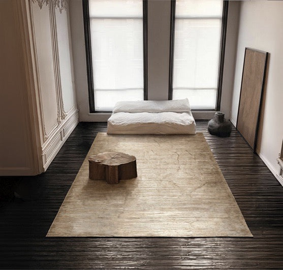 Tapis Acsento Moonshadow Noisette beige noisette et brun clair, dans un intérieur