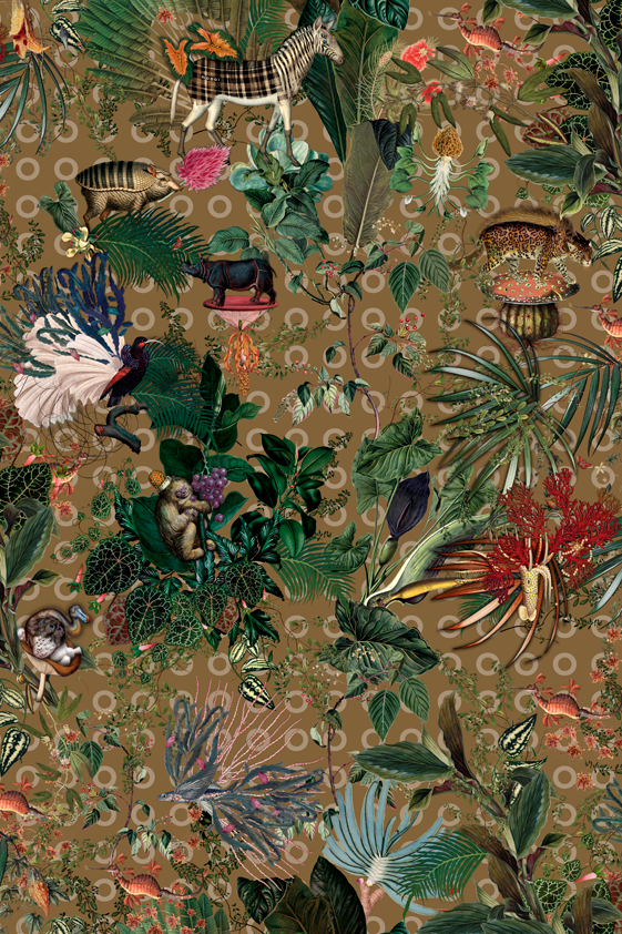 Moooi Carpets Menagerie of Extinct Animals Curry