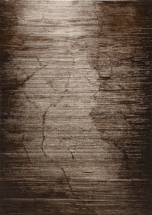 Tapis Acsento Moonshadow Chocolate marron foncé dégradé du chocolat au champagne, vue de dessus