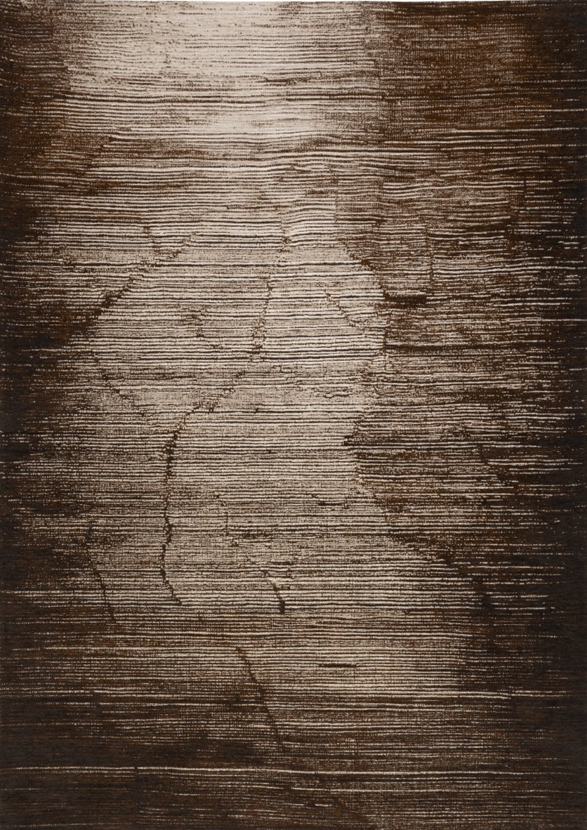 Tapis Acsento Moonshadow Chocolate marron foncé dégradé du chocolat au champagne, vue de dessus