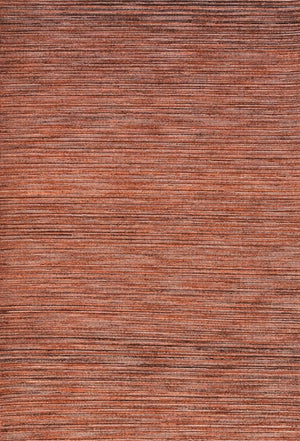 Tapis Acsento Origin Brick terracotta à rayures rouge brique et brunes, vue de dessus