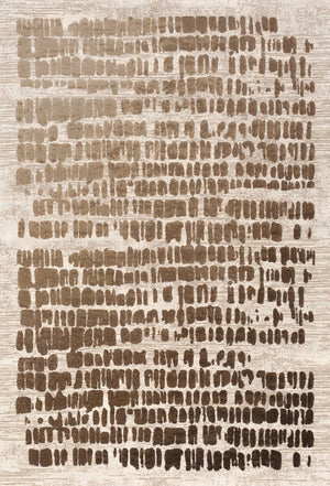 Tapis Acsento Papyrus Beige beige aux rangées de touches brunes, vue de dessus