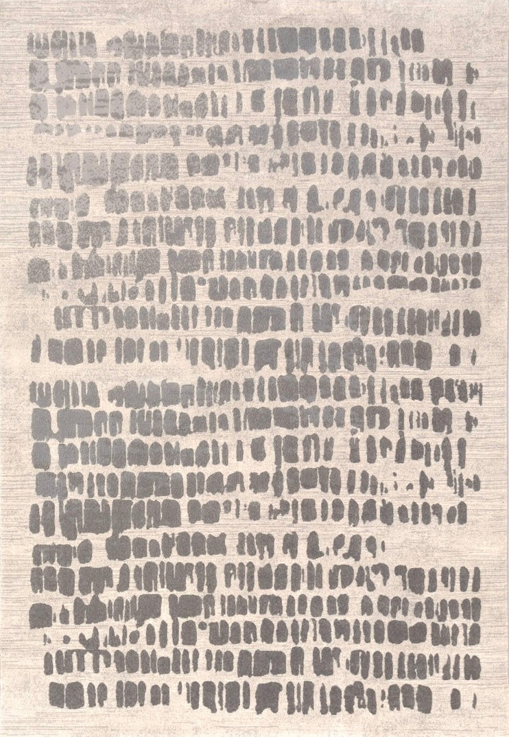 Tapis Acsento Papyrus Silver gris clair aux rangées de touches gris étain, vue de dessus