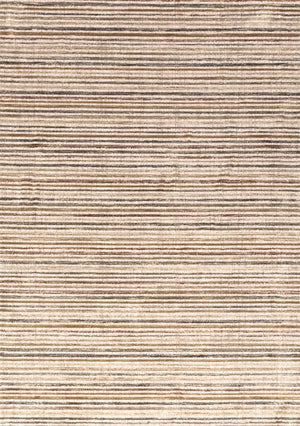 Tapis Acsento Siena 51 beige à fines rayures sable, caramel et ocre, vue de dessus