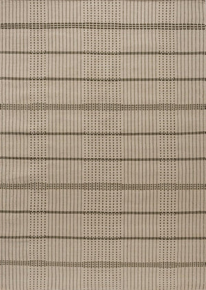 Brink & Campman Zona Stitch Olive outdoor rug in full view showing stitched pattern